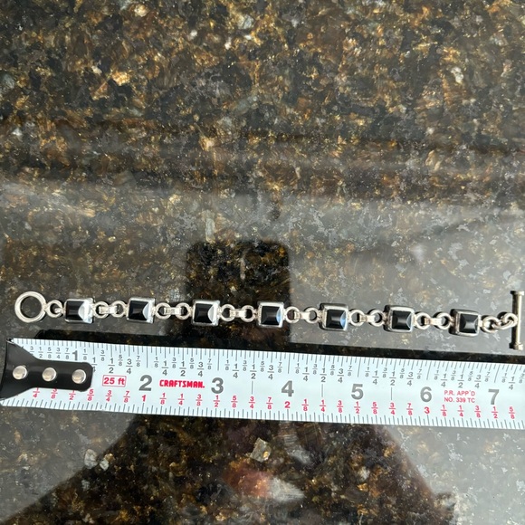 SILPADA Retired Silver Onyx 7” Bracelet - B0568 - Picture 3 of 11